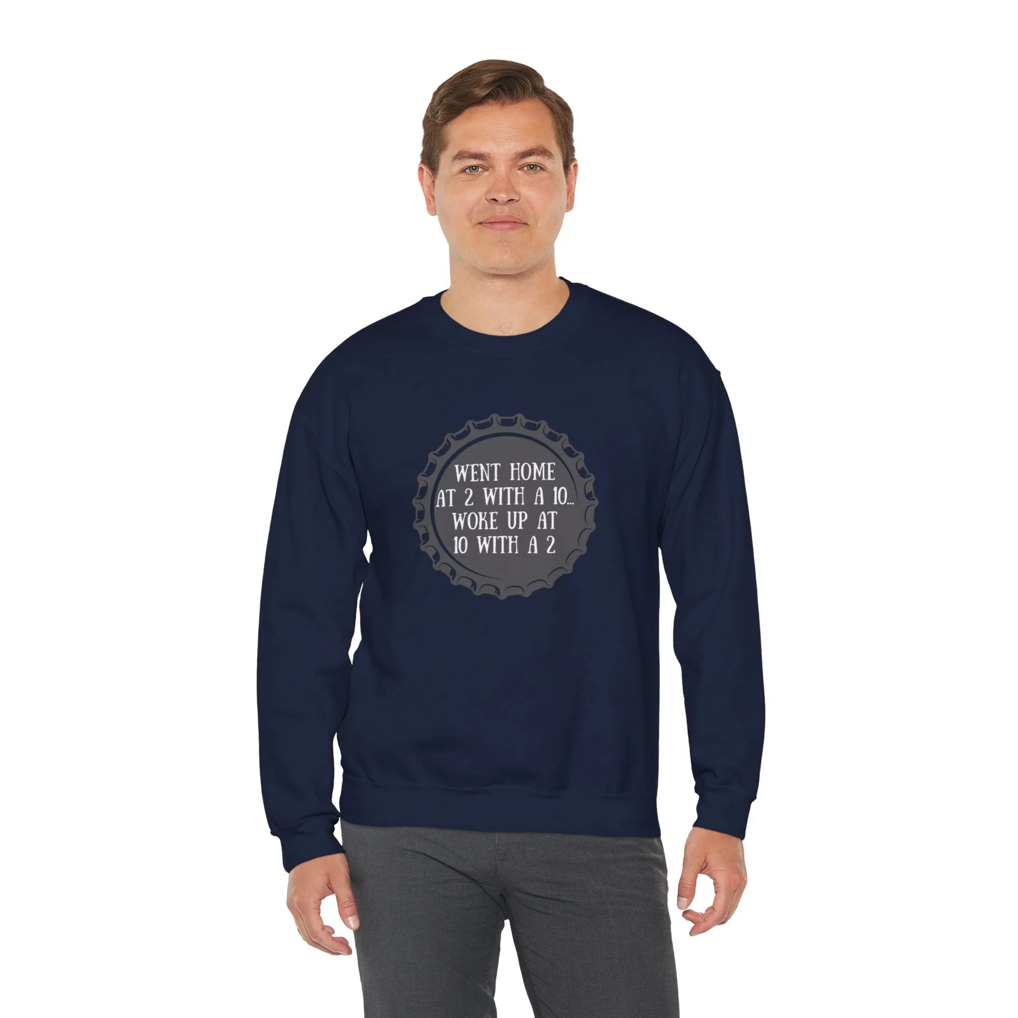 10 and 2 Sweatshirt - Unisex - Cotton/Polyester blend