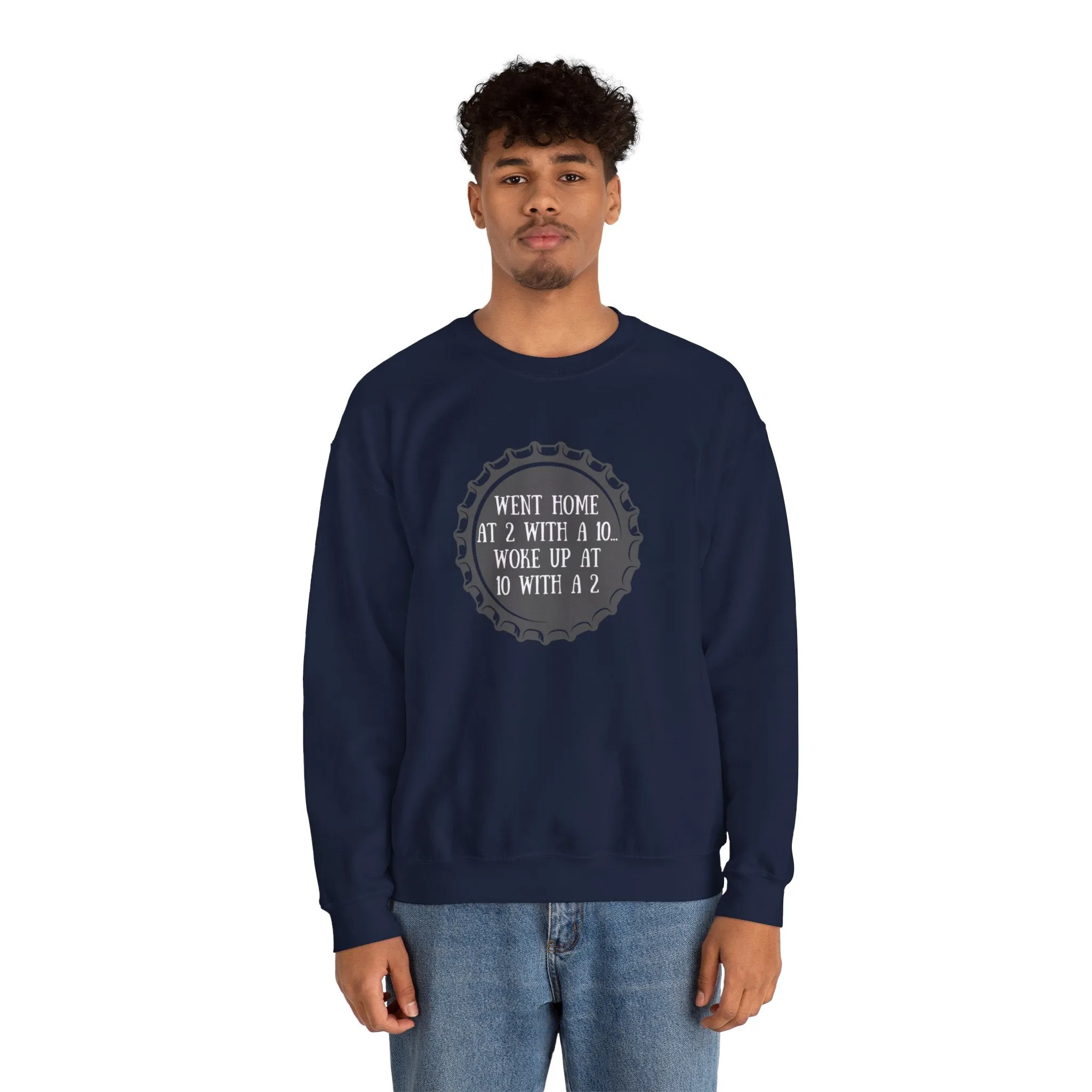 10 and 2 Sweatshirt - Unisex - Cotton/Polyester blend