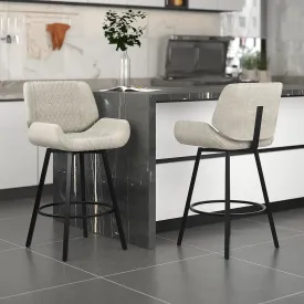 26 inch Bar Stools | Sets of 2 | Fraser Grey and Black