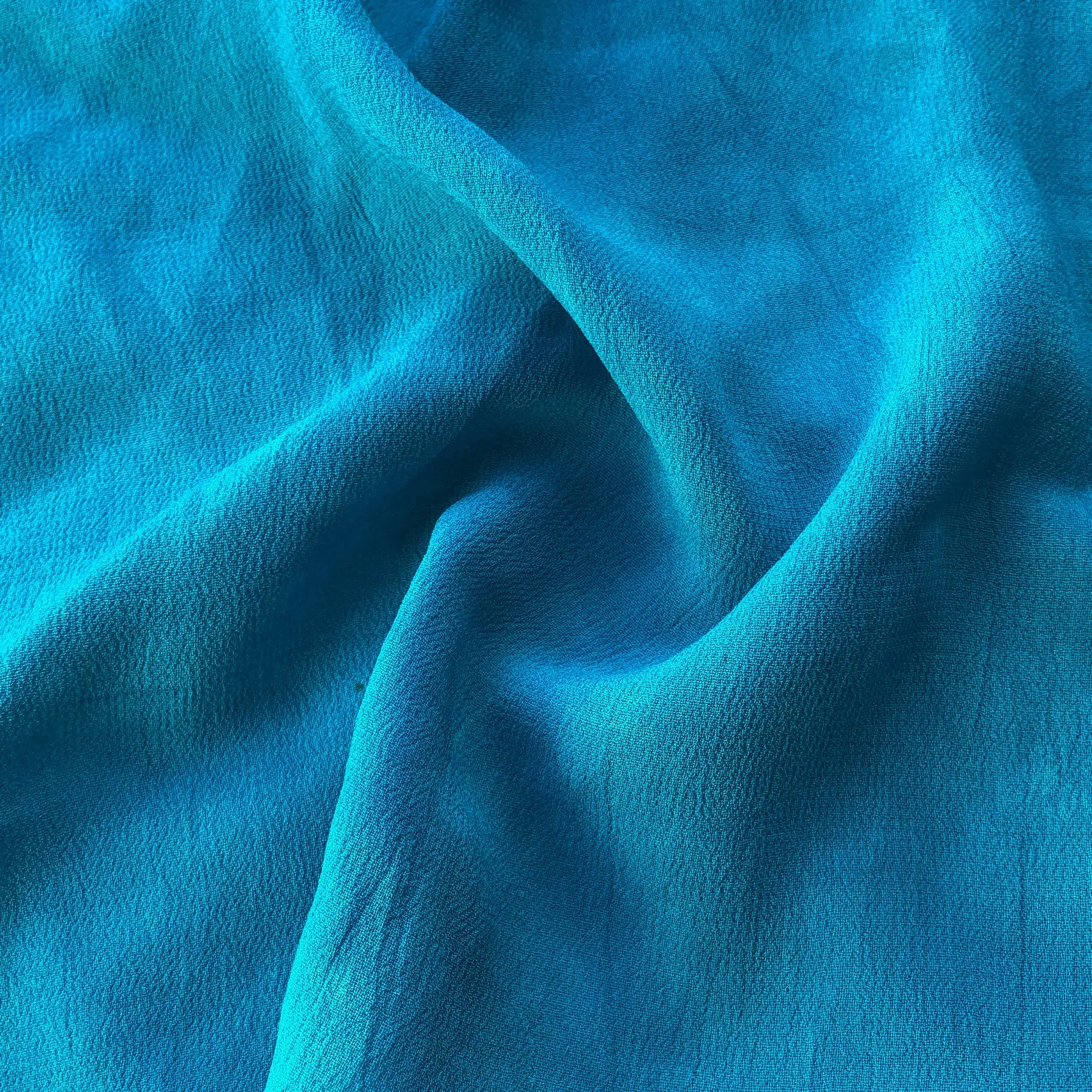 44" Neon Blue 100% Tencel Lyocell Cupro Georgette 4.5 OZ Light Woven Fabric By the Yard