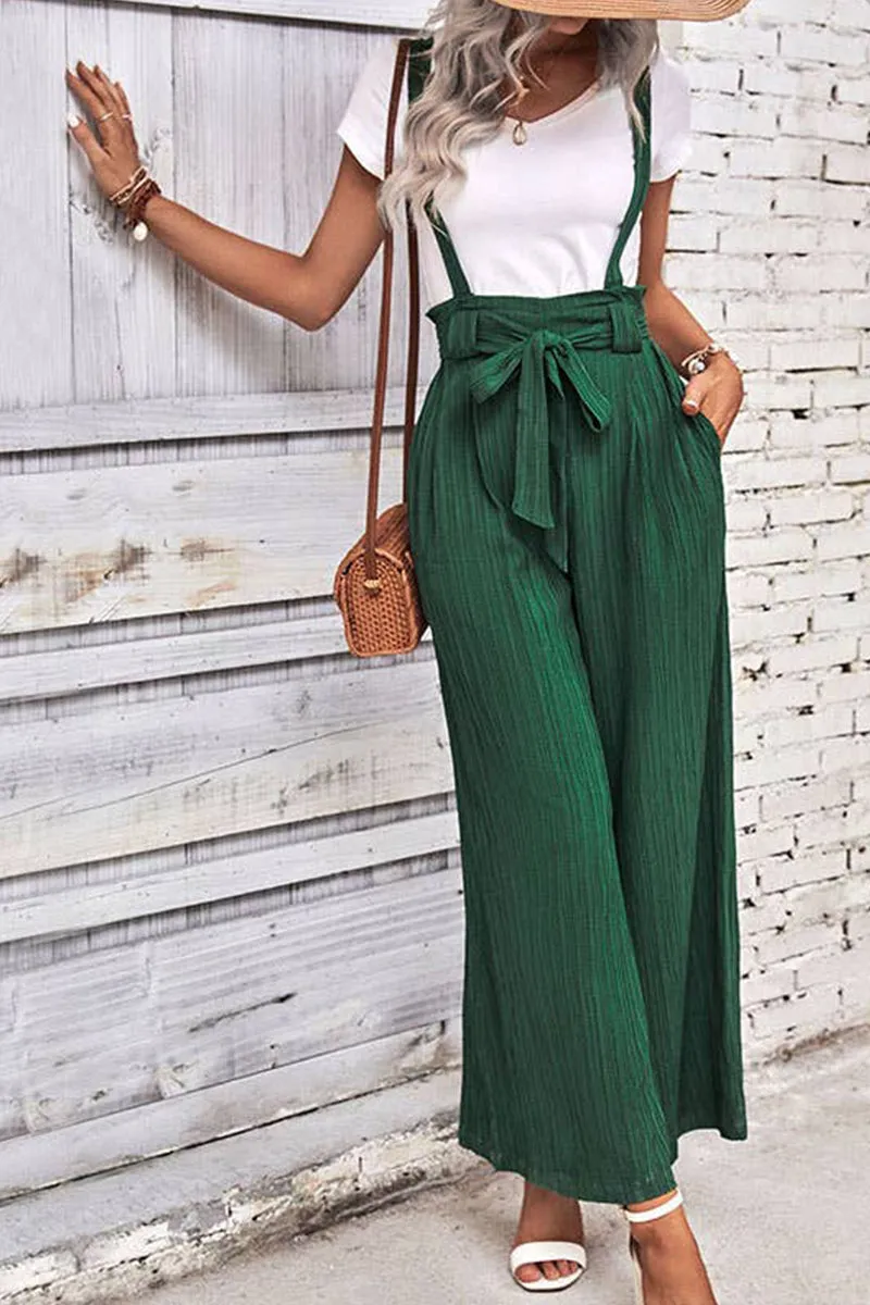 ADJUSTABLE LACE-UP WIDE-LEG OVERALLS_CWSJS0692