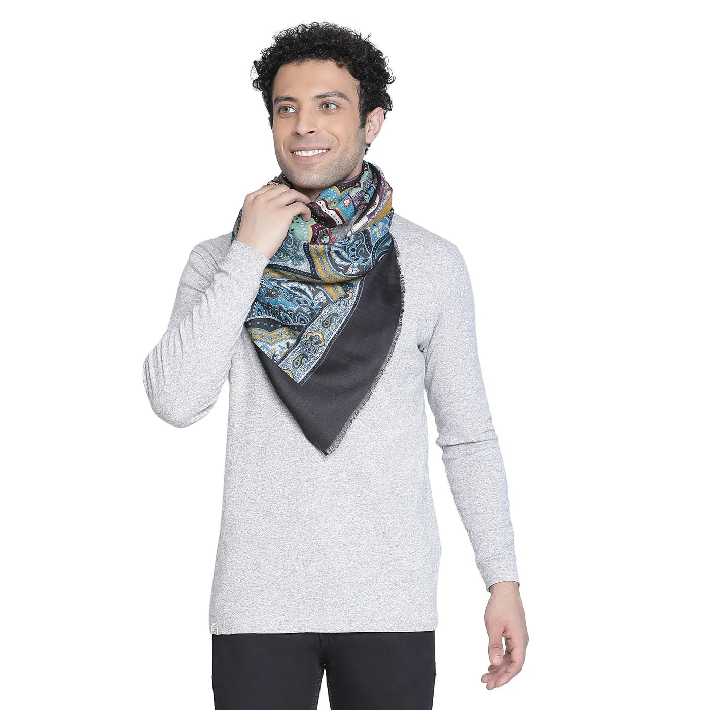 Aliza Men Wool Silk Blend Muffler