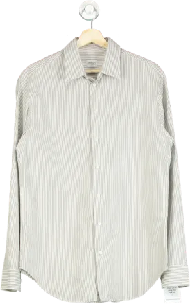 Armani Collezioni White Striped Shirt UK L