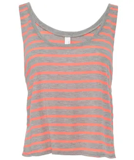 Athletic Heather/Neon Pink - Flowy boxy tank top