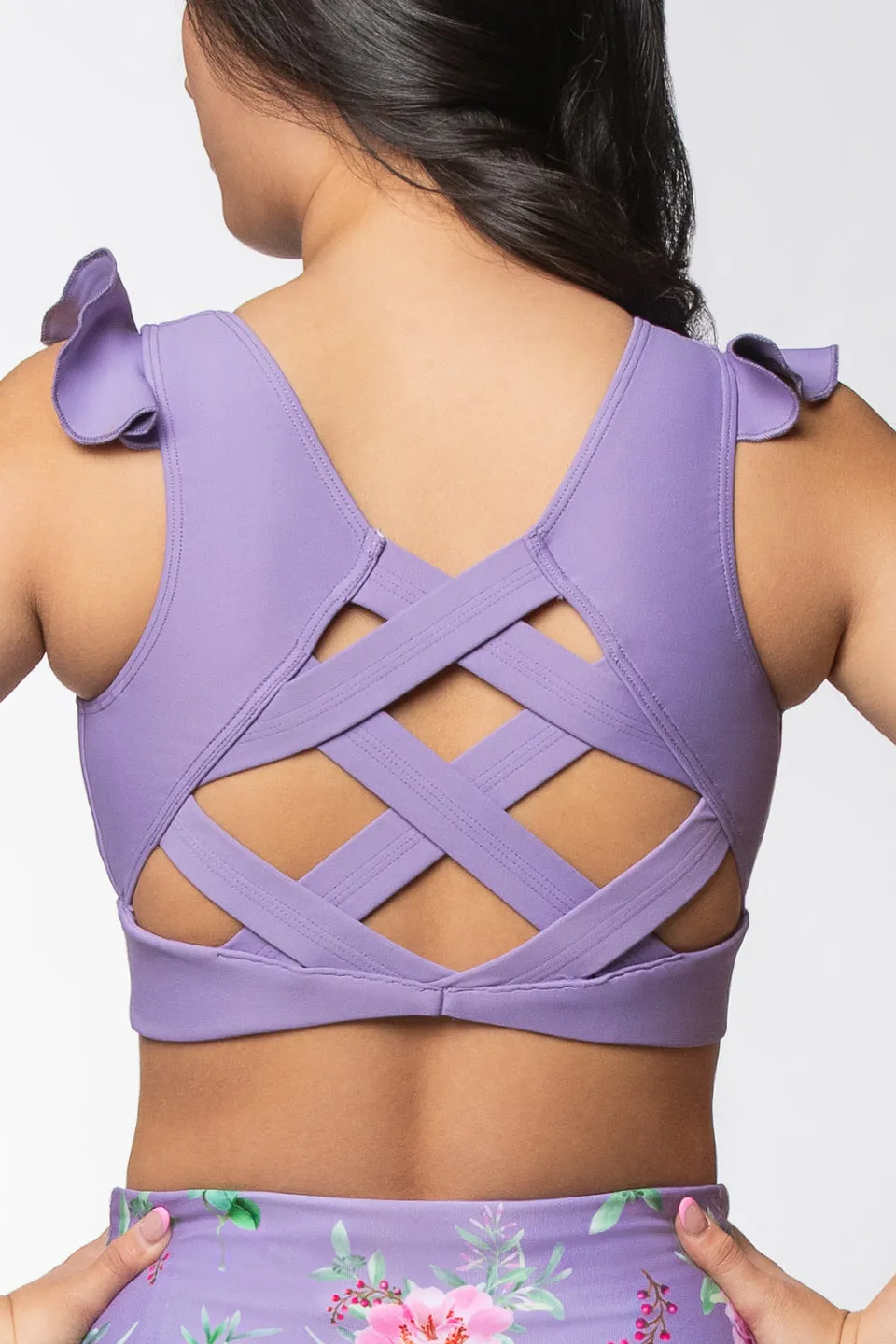 Aubree Sports Bra in Lavender