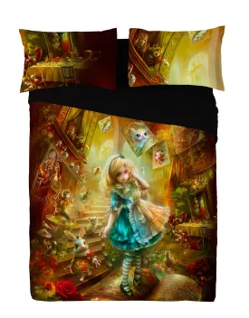 Autumn Bedroom Decor - ALICE IN WONDERLAND - Duvet Covers Set UK Kingsize/ US Queen