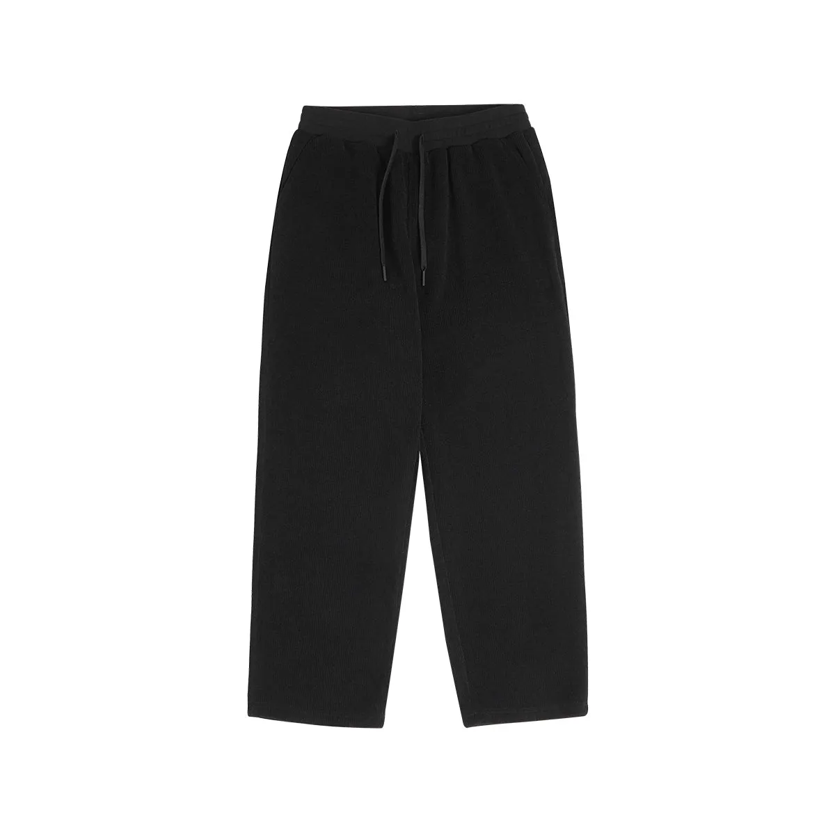 Baggy Fit Drape Black Corduroy Pants