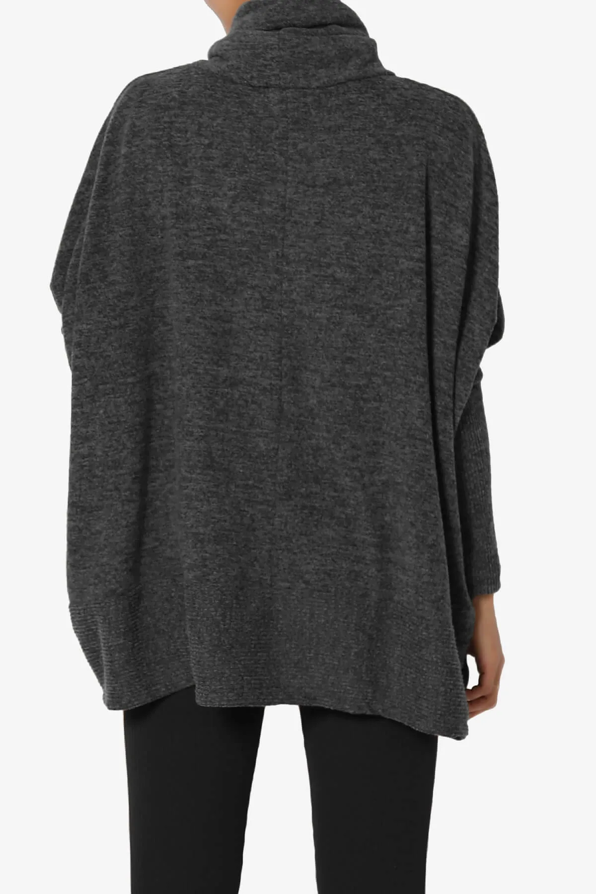 Barclay Cowl Neck Melange Knit Oversized Sweater PLUS