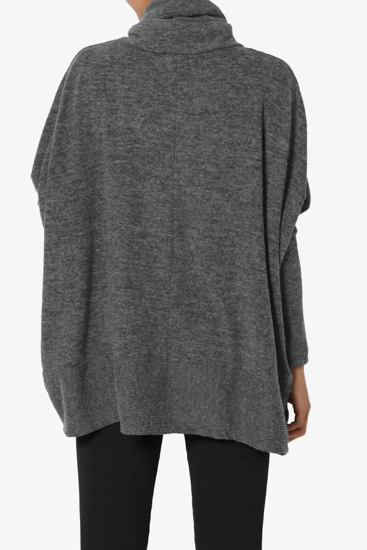 Barclay Cowl Neck Melange Knit Oversized Sweater PLUS