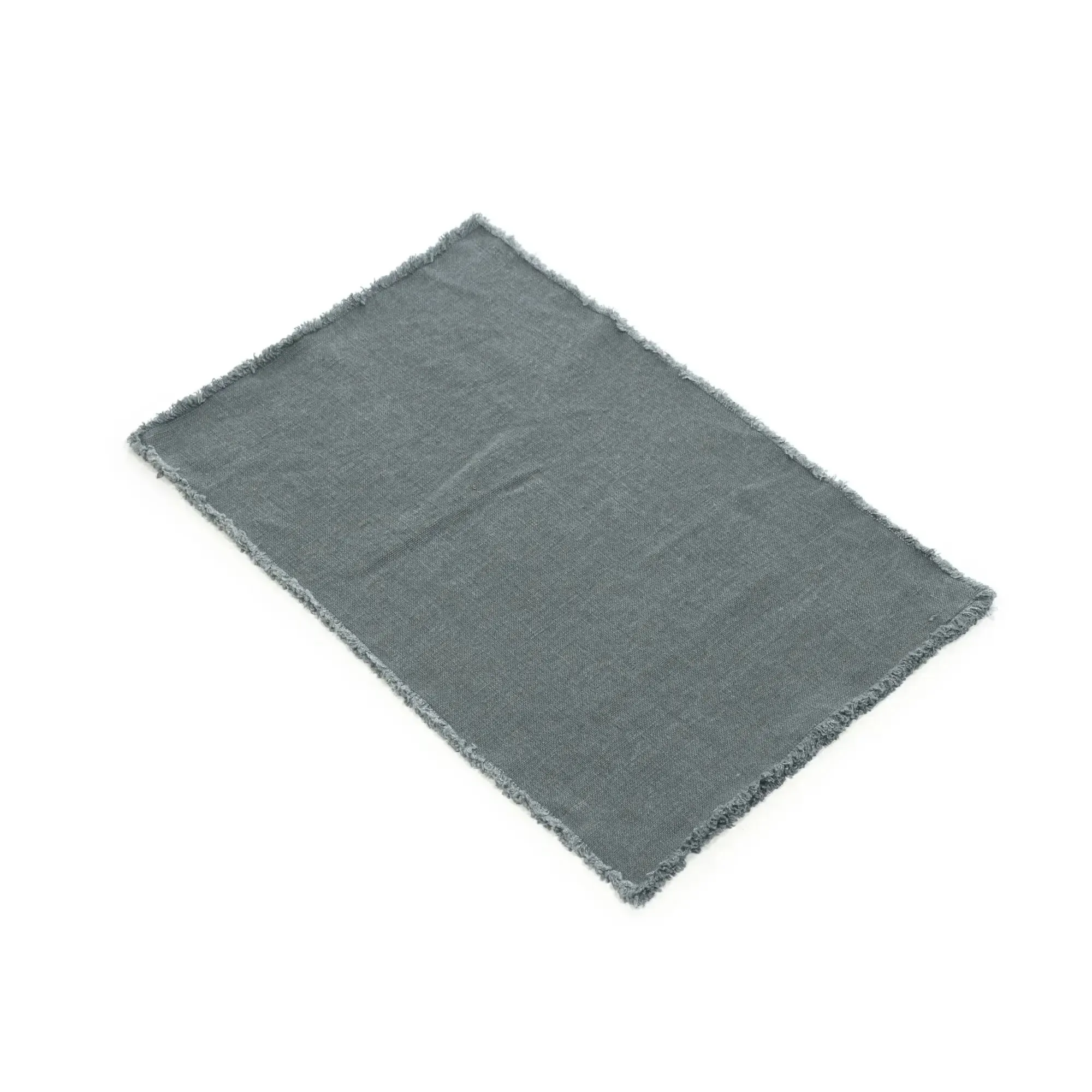 Belgian Washed Linen Placemat - River (New Color)