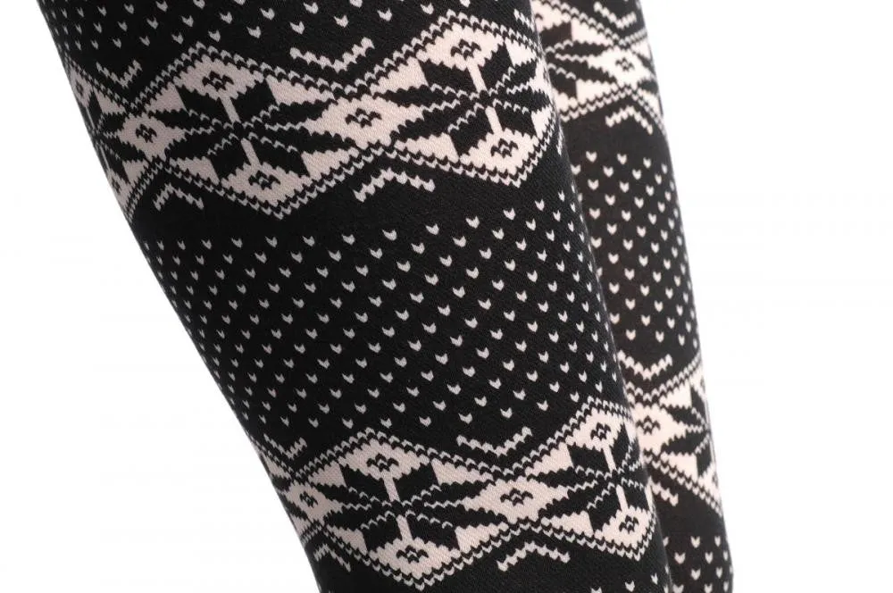 Black & White Aztec Jacquard Knit Print