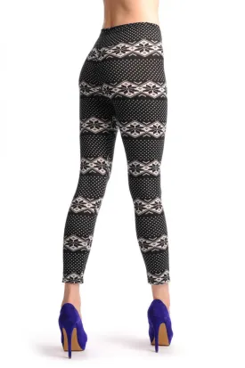 Black & White Aztec Jacquard Knit Print