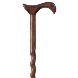 Brazos Derby Handle Twisted Oak Cane