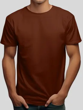 Brown Round Neck T-shirts