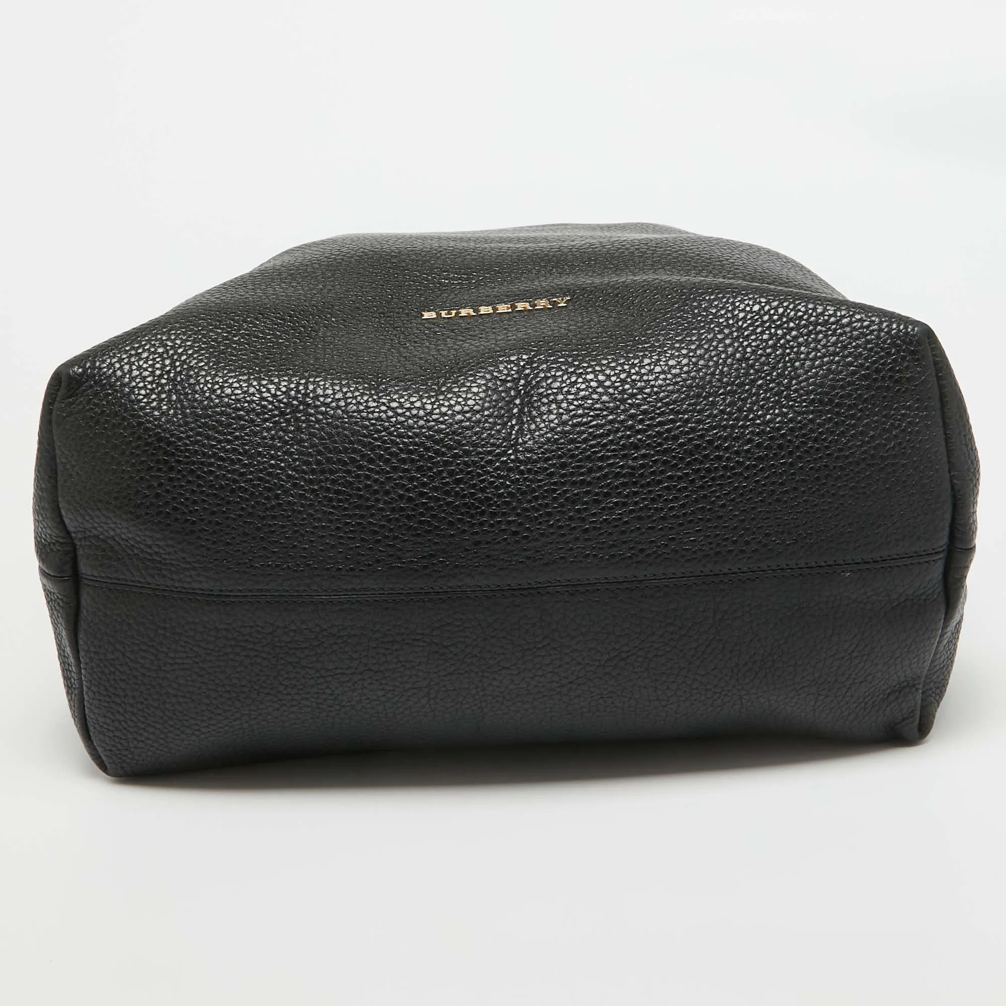 BURBERRY Black Leather Cale Hobo