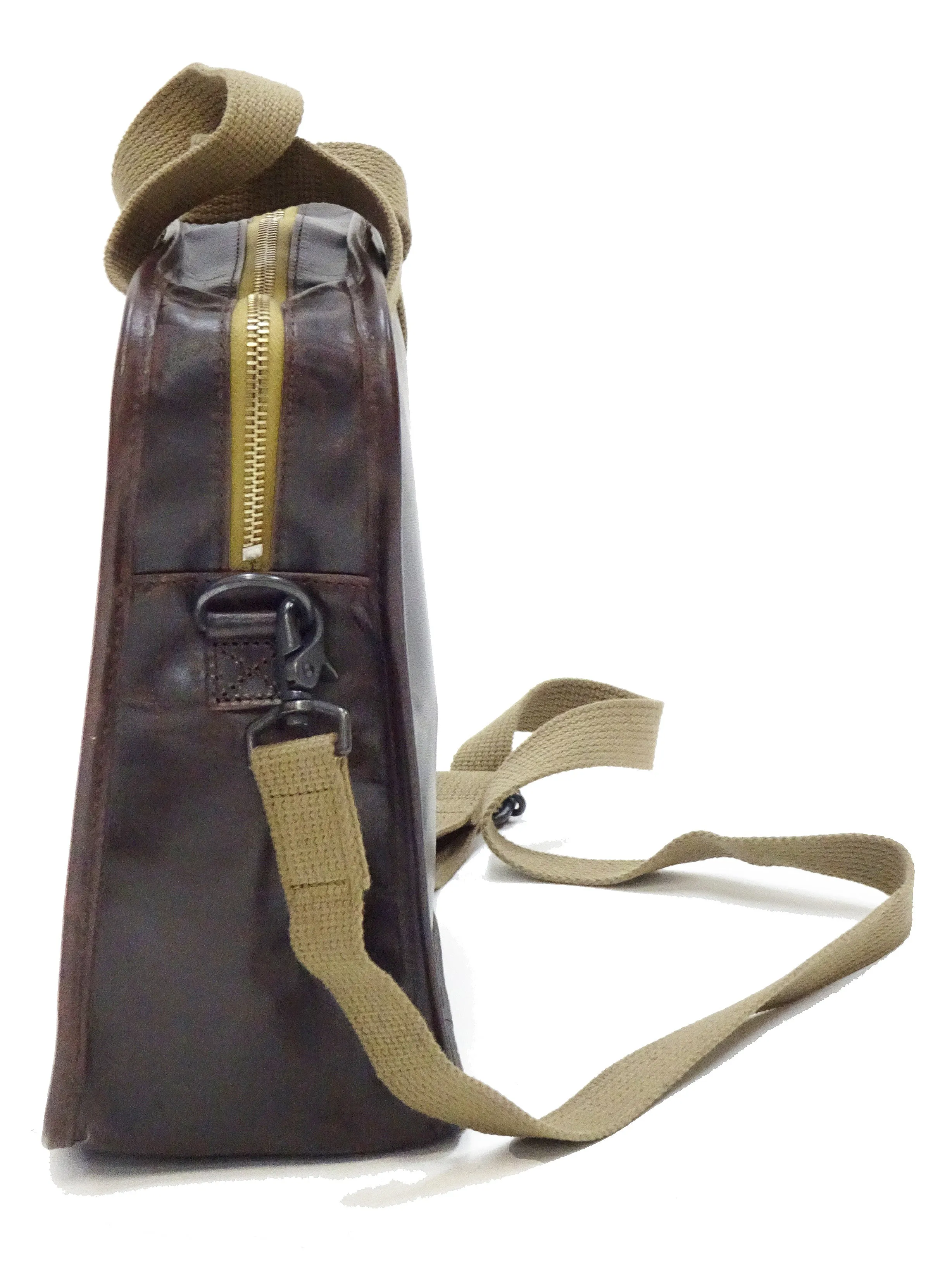 Buzz Rickson Bag Men's Casual Horsehide Leather Small Shoulder Bag - Updated Version of WWII Army Air Force Pilot Gear BR02834 Brown