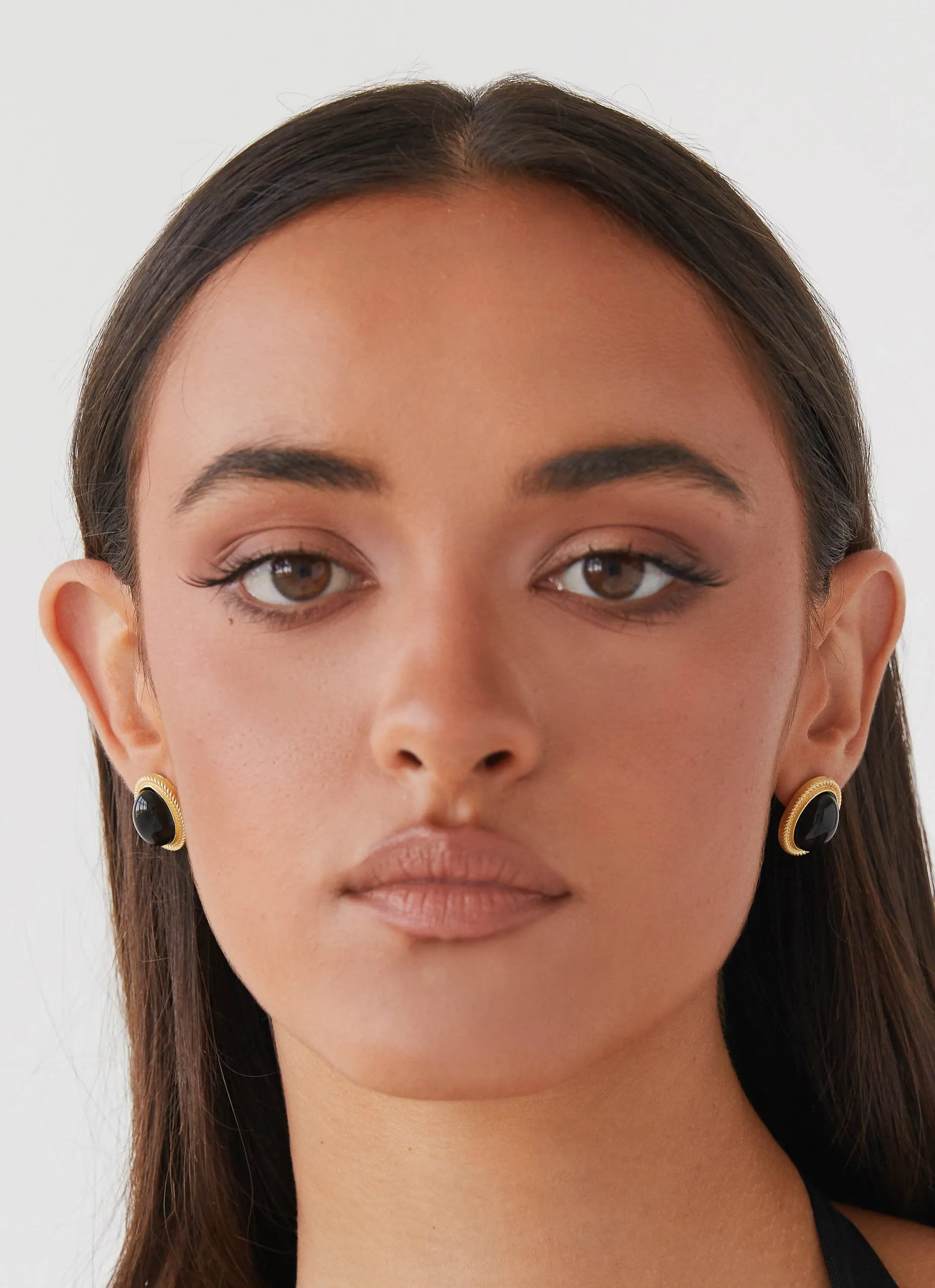 Calais Opal Earrings - Black