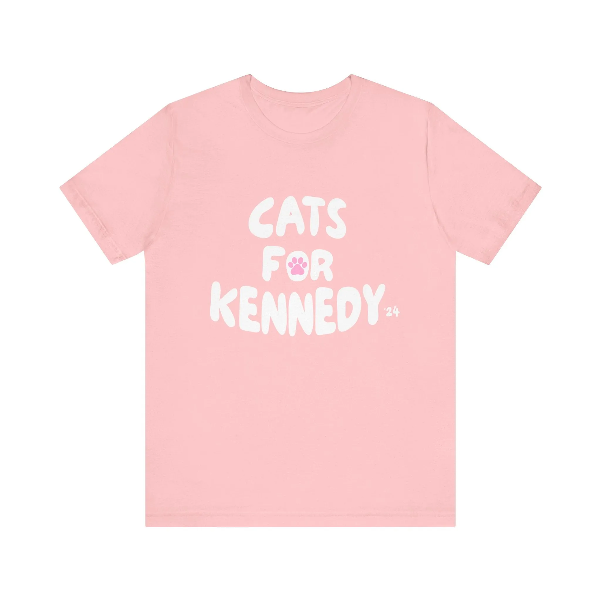 Cats for Kennedy Unisex Tee Pink