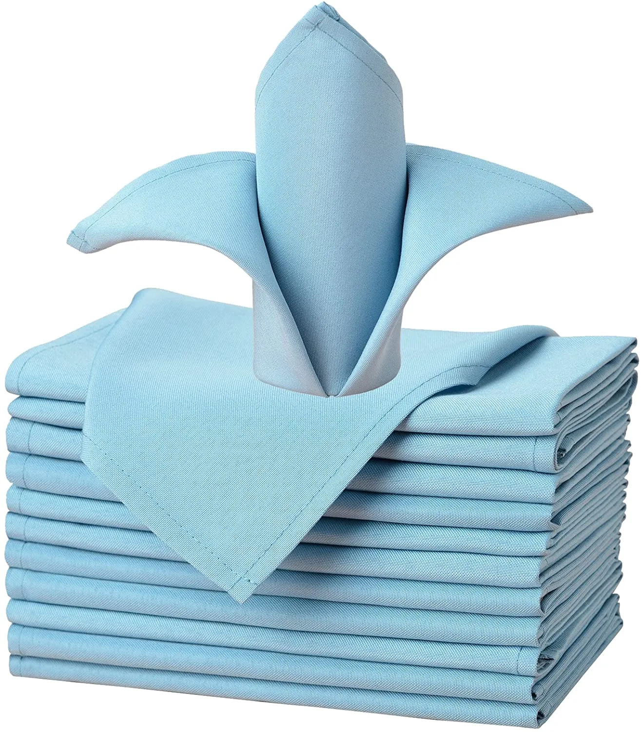 Cloth Napkins - Set of 12 Pieces Solid Polyester Table Napkins - Soft Washable and Reusable