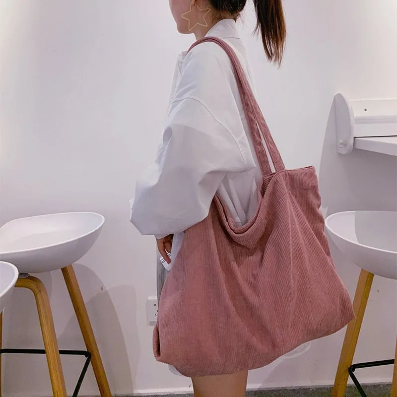 Corduroy Totes Bags for Women on the GO