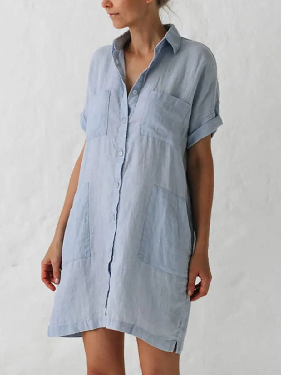 Cotton Linen Casual Dress