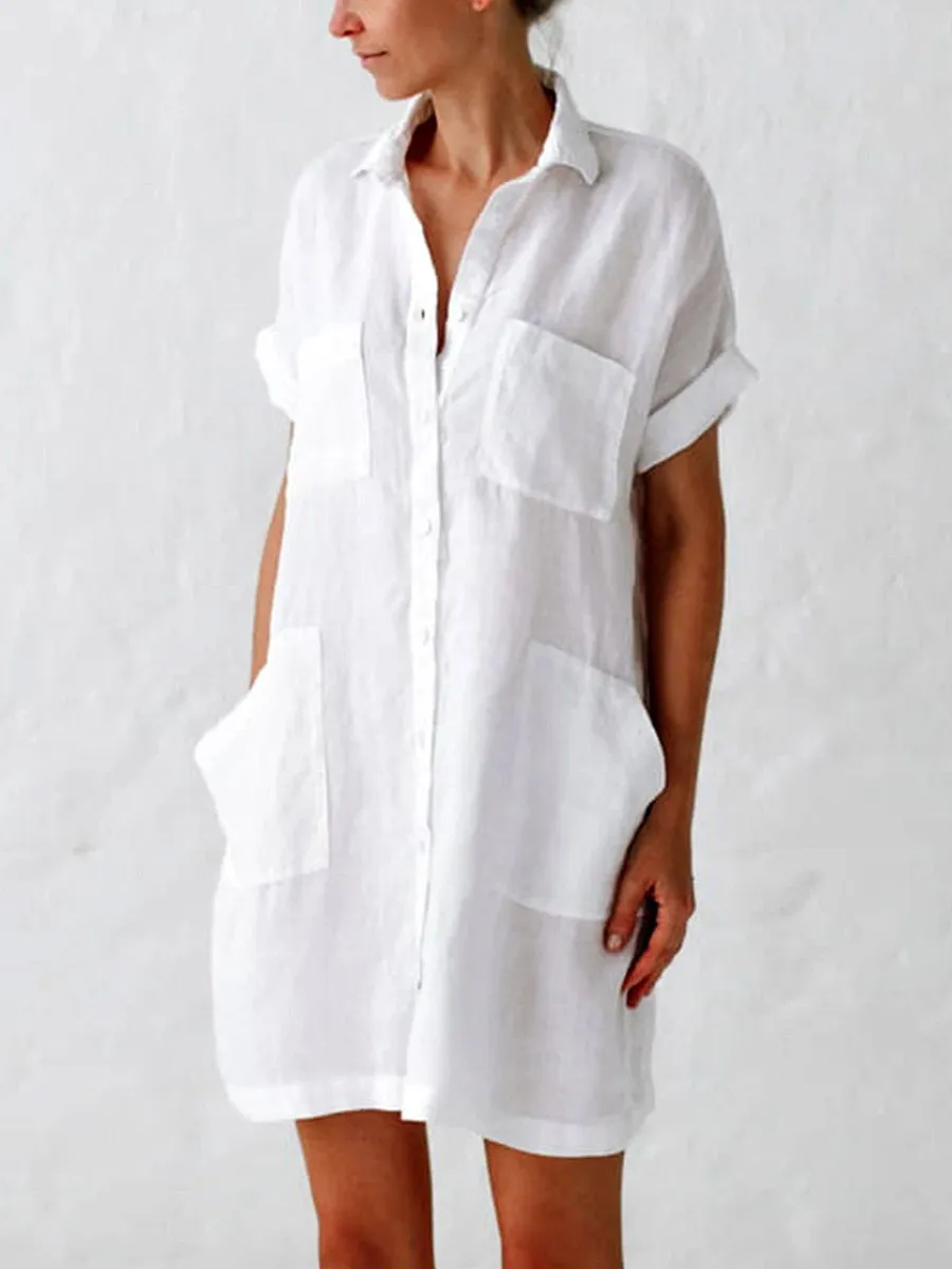 Cotton Linen Casual Dress