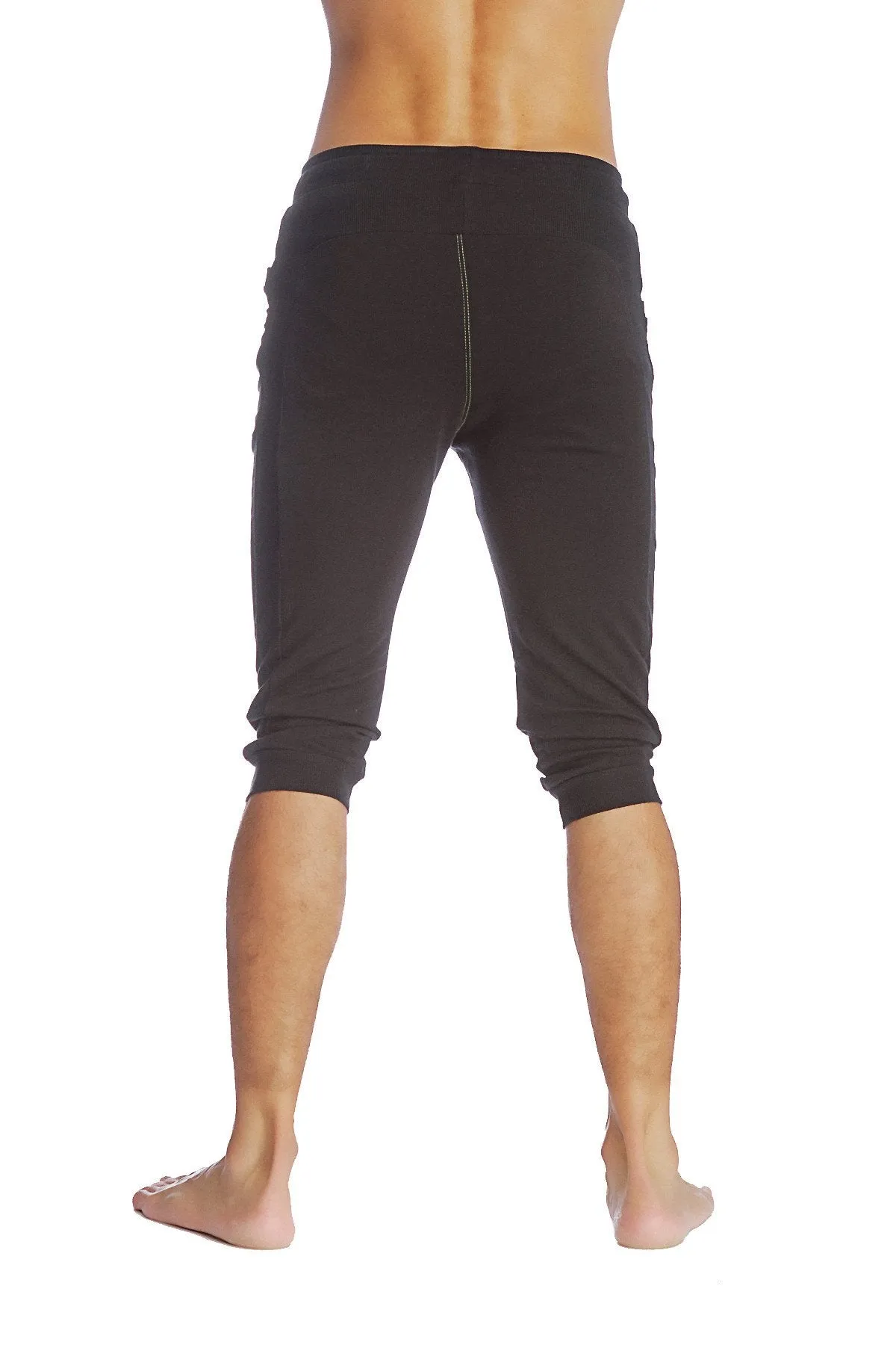 Cuffed Yoga Pants (Solid Black)