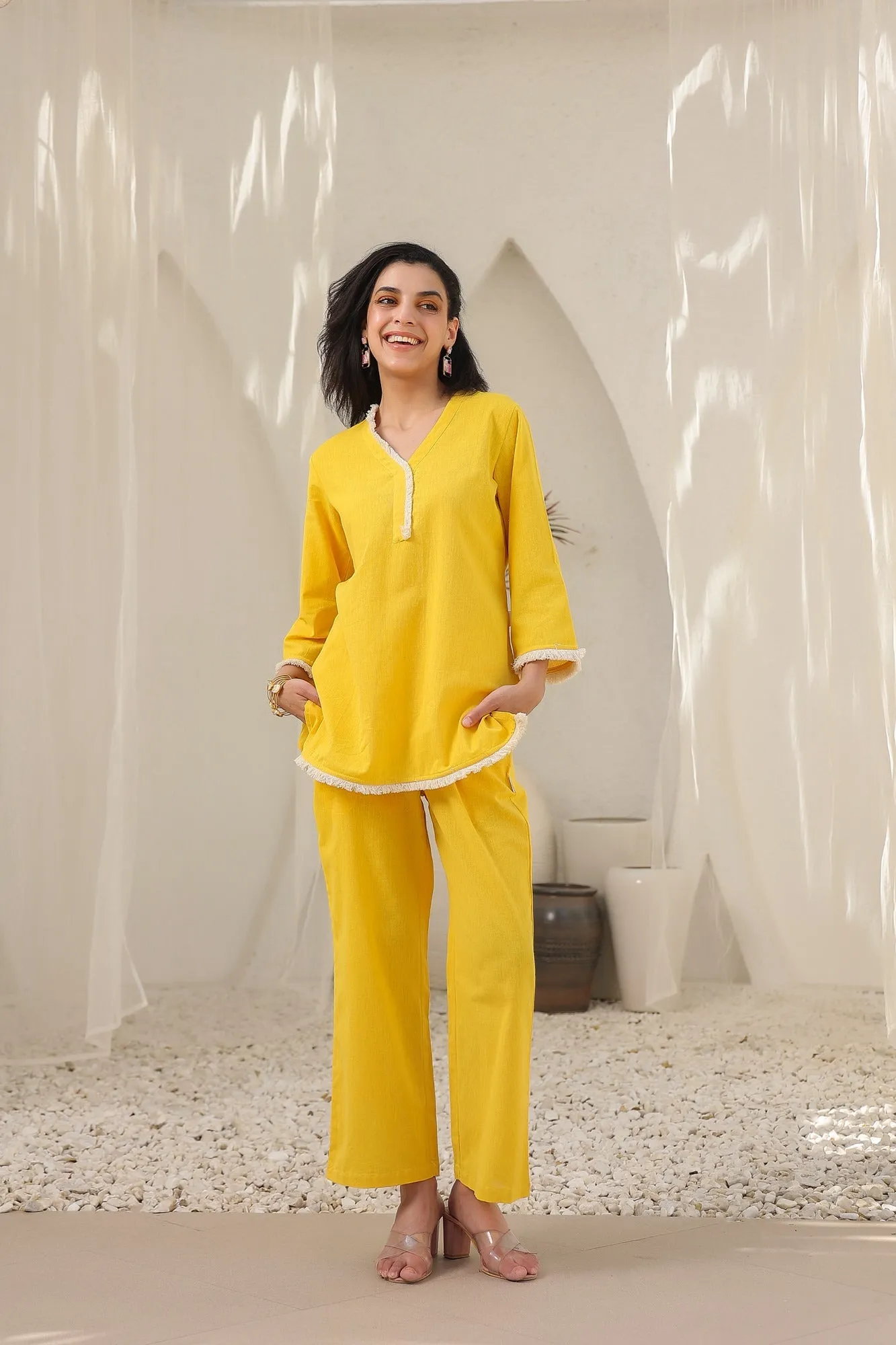 Curcuma Solid Cotton Flex Coord Set