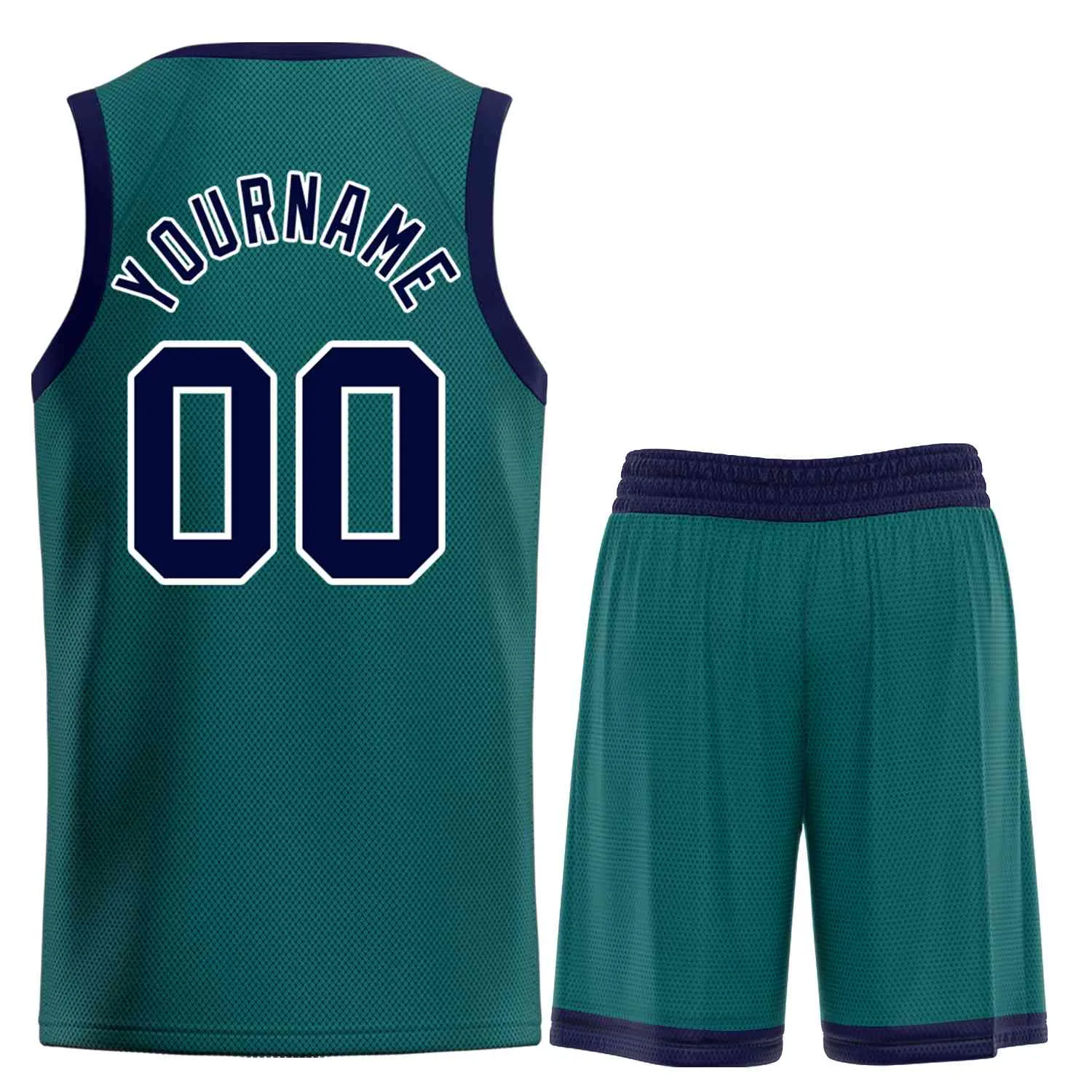 Custom Aqua Navy-White Bull Classic Sets Curved Basketball Jersey