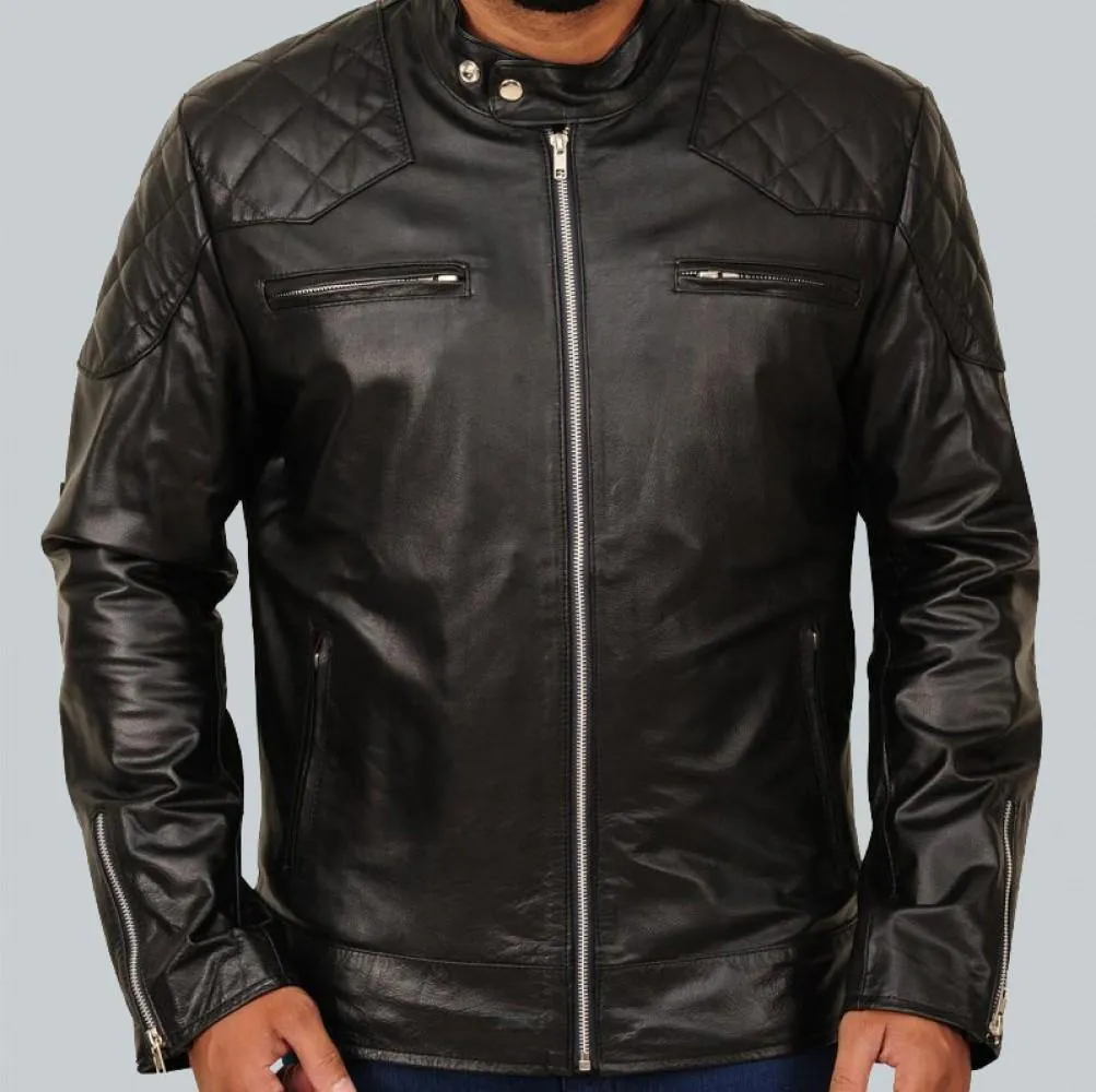 David Beckham Black Leather Jacket