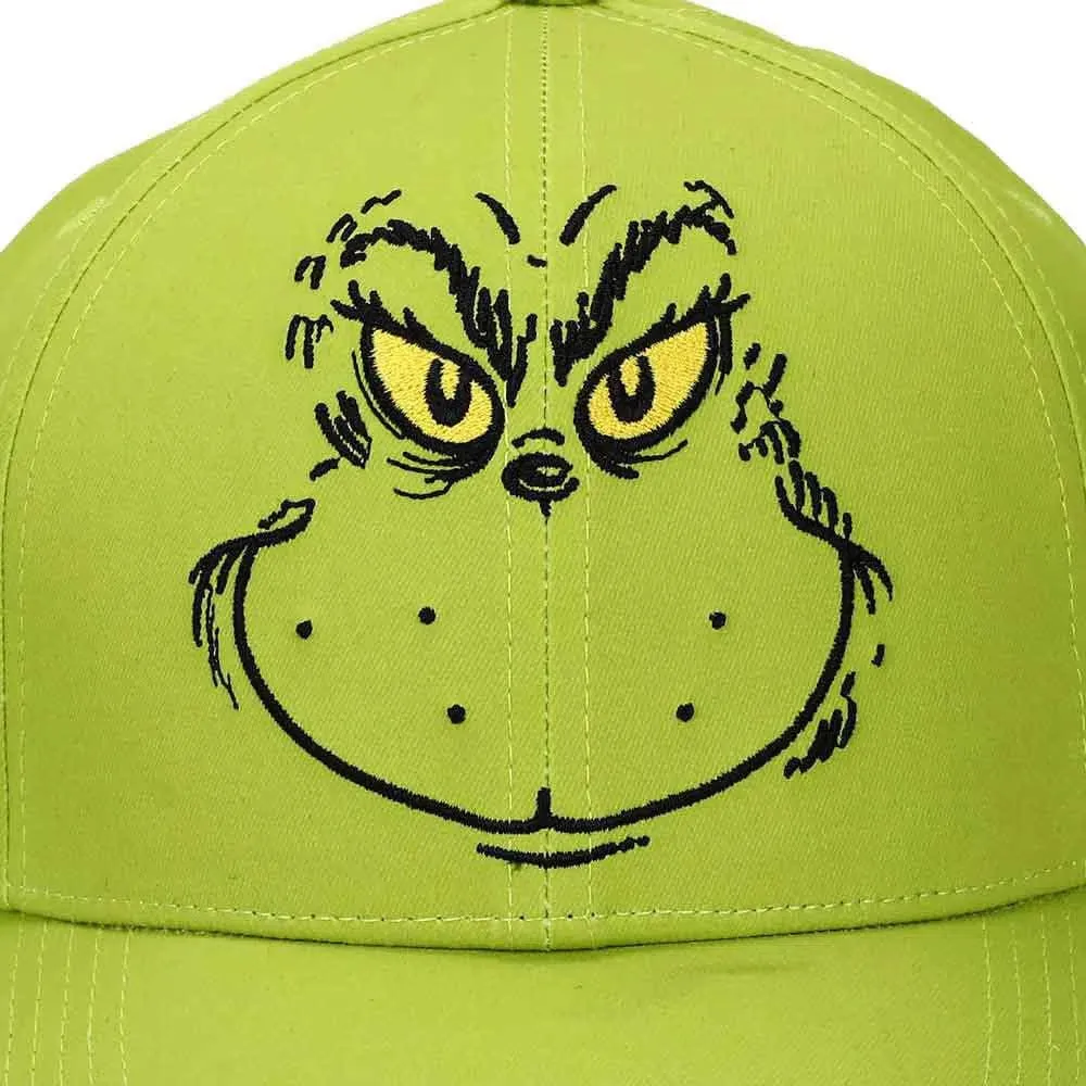 Dr. Seuss - The Grinch Snapback Hat (Green, Embroidered, Pre-Curved Bill) - Bioworld