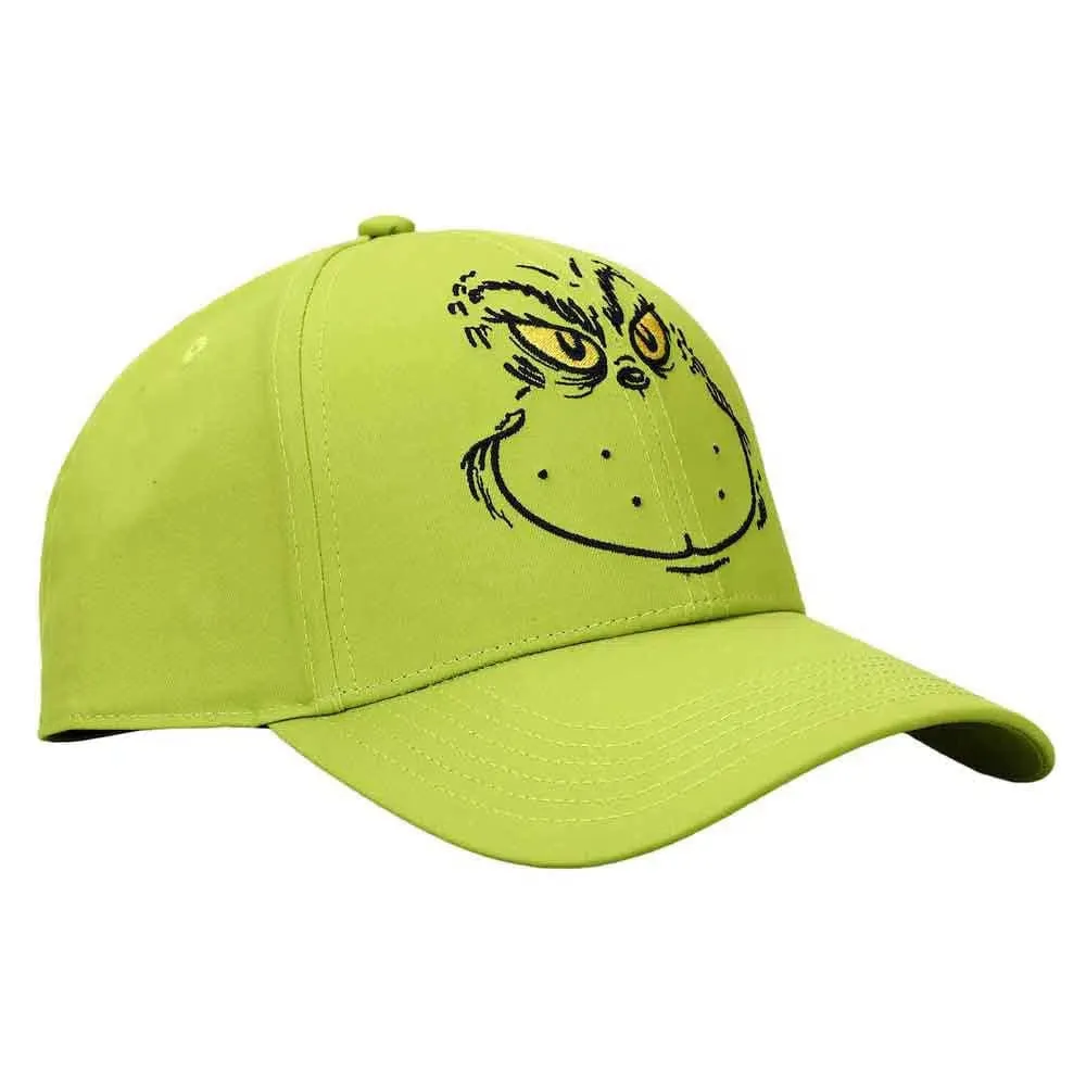 Dr. Seuss - The Grinch Snapback Hat (Green, Embroidered, Pre-Curved Bill) - Bioworld