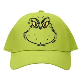 Dr. Seuss - The Grinch Snapback Hat (Green, Embroidered, Pre-Curved Bill) - Bioworld