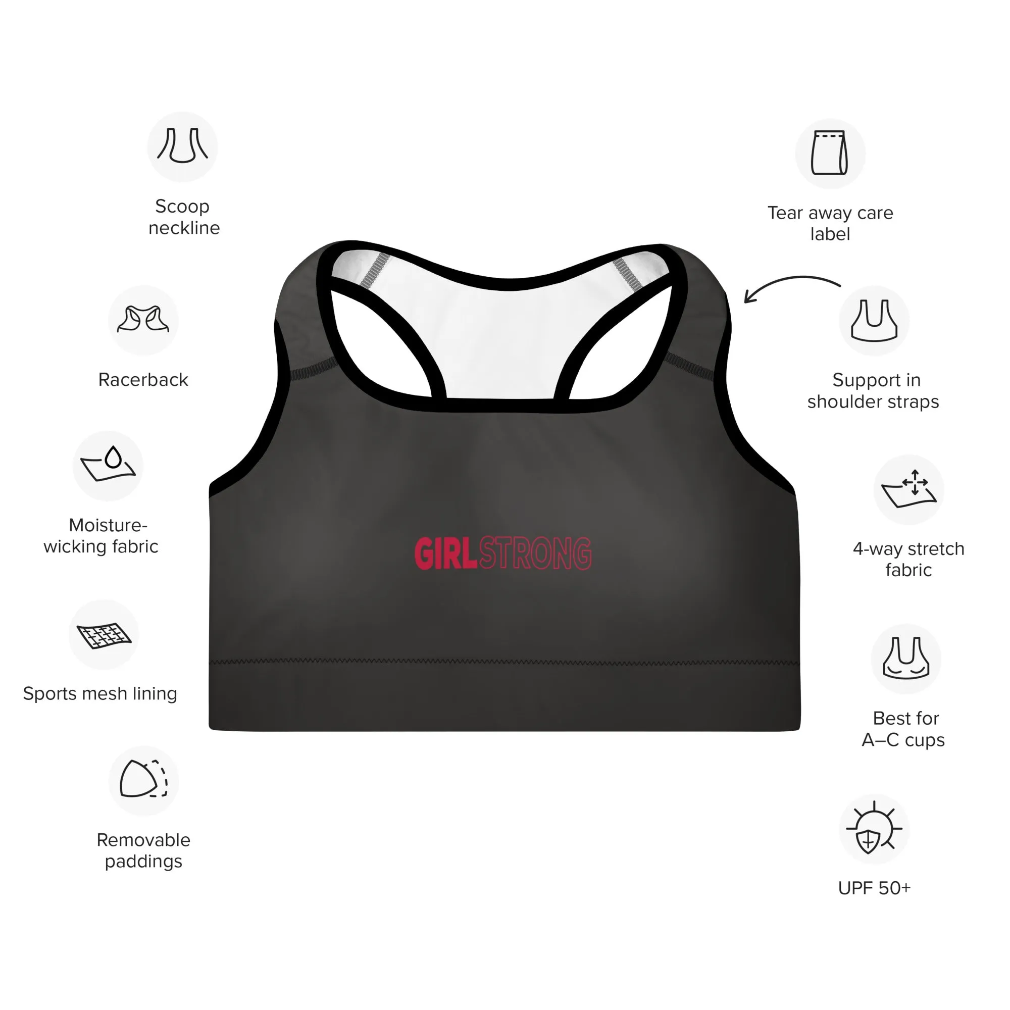 ELEVATED ESSENTIALS, THE PERFECT PADDED SPORTS BRA GEORGIA