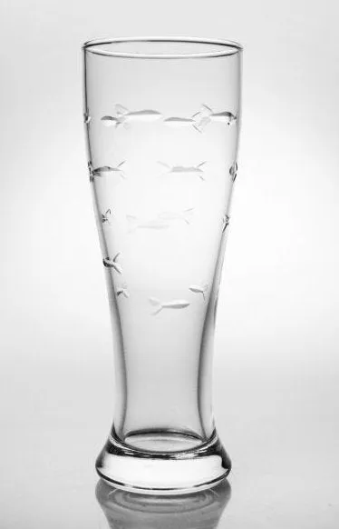 Etched Fish Coastal Barware/Stemware Collection