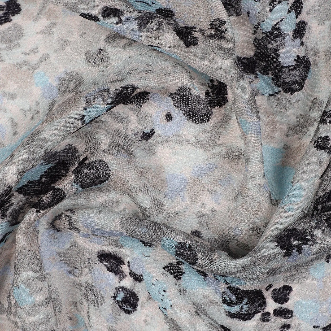 Floral Portrait Printed Woolen Shawl