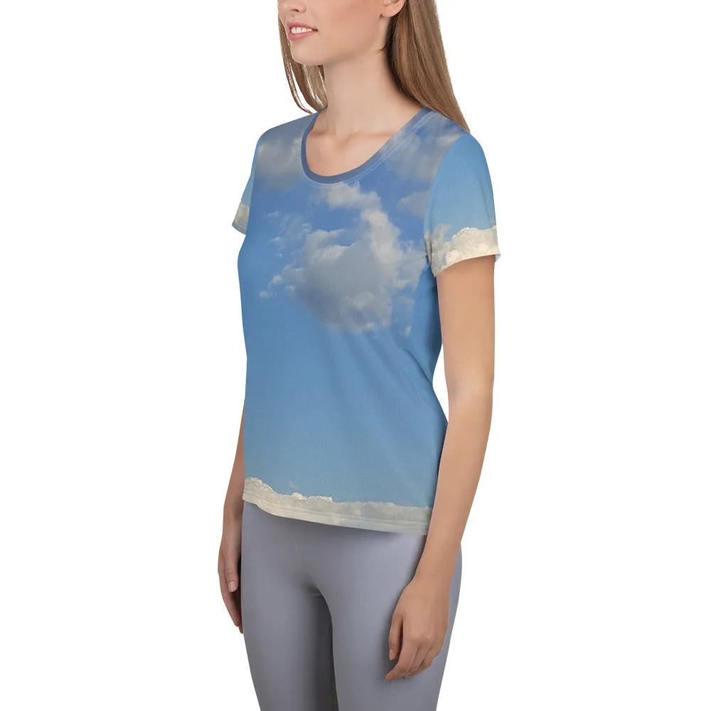 GG - Women's Athletic T-shirt - Clouds & Blue Sky