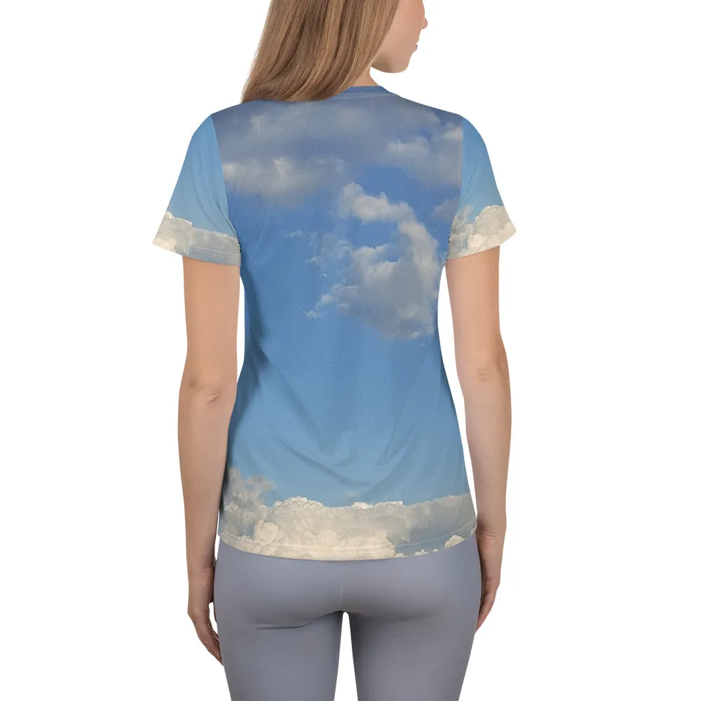 GG - Women's Athletic T-shirt - Clouds & Blue Sky