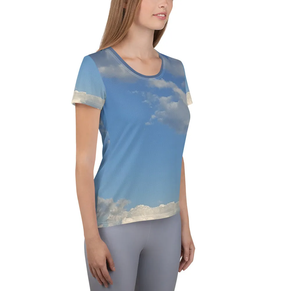 GG - Women's Athletic T-shirt - Clouds & Blue Sky