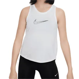 Girls' Dri-FIT One Training Tank White and Black