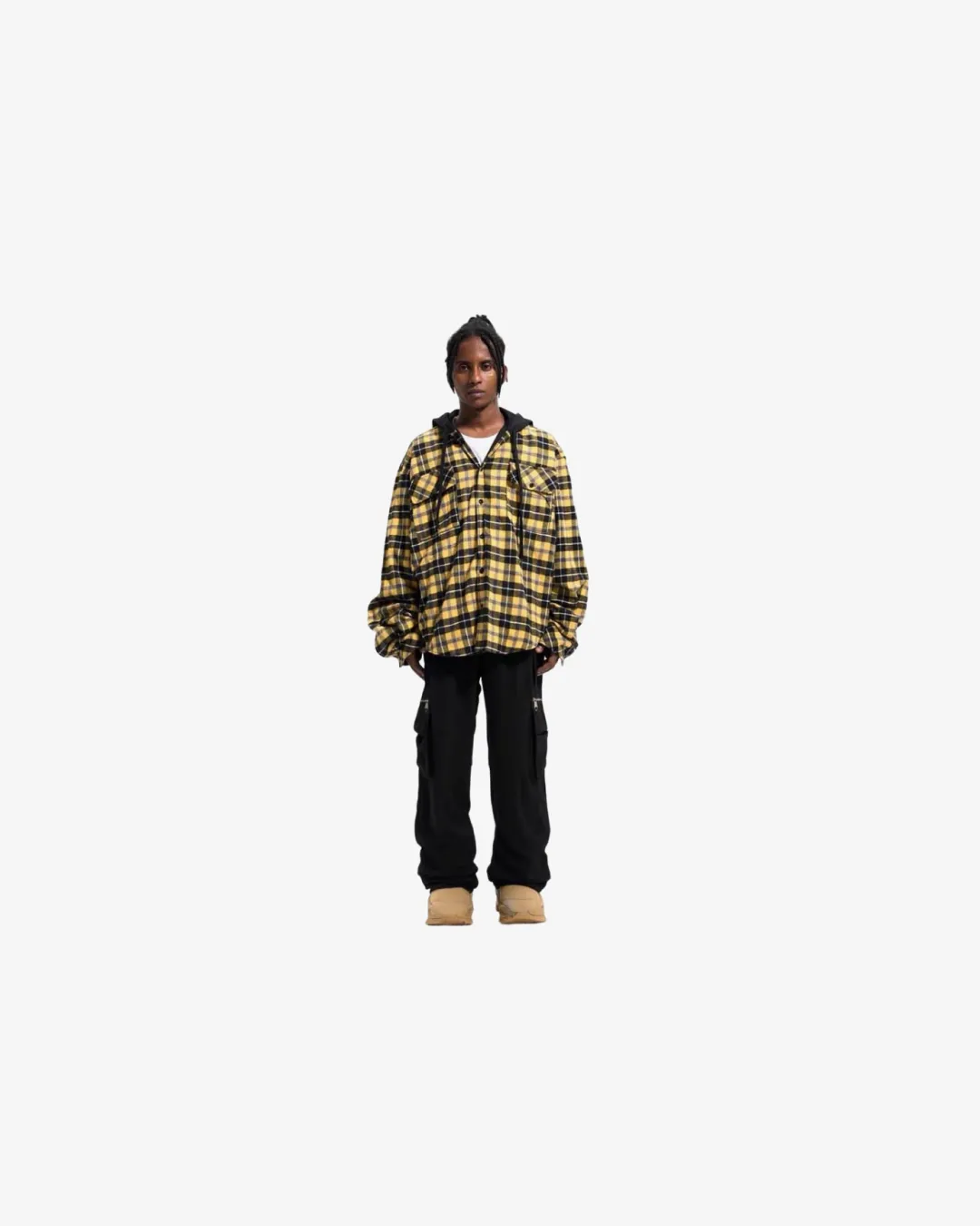 Grailz Project G/r Plaid Hooded Flannel Shirt