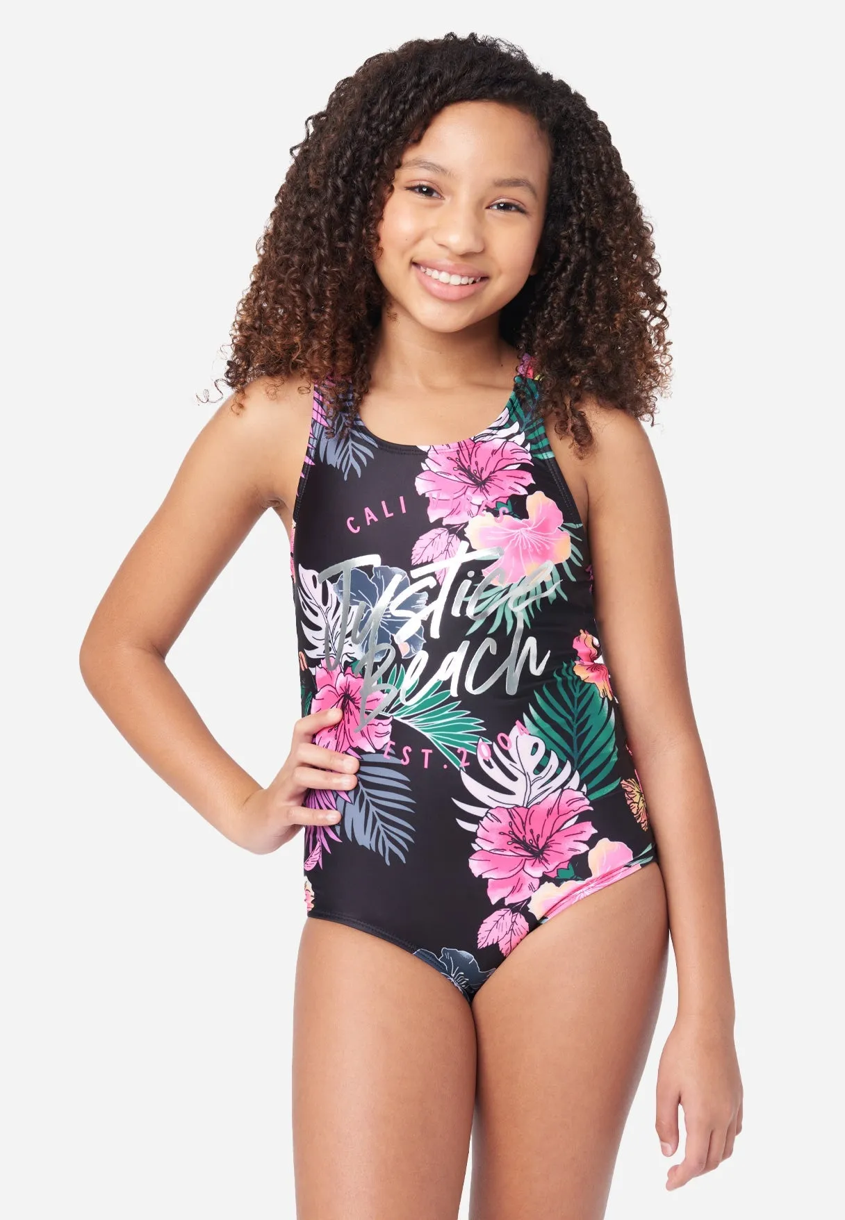 Graphic Racerback One-Piece Swimsuit