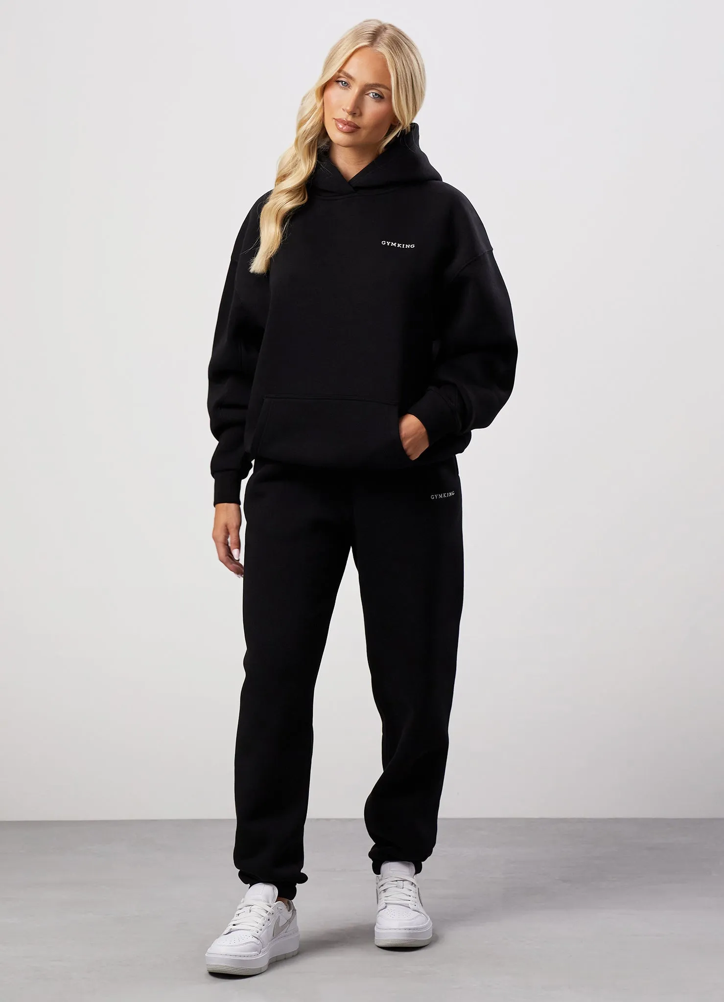 Gym King 365 Relaxed Fit Fleece Hoodie - Black