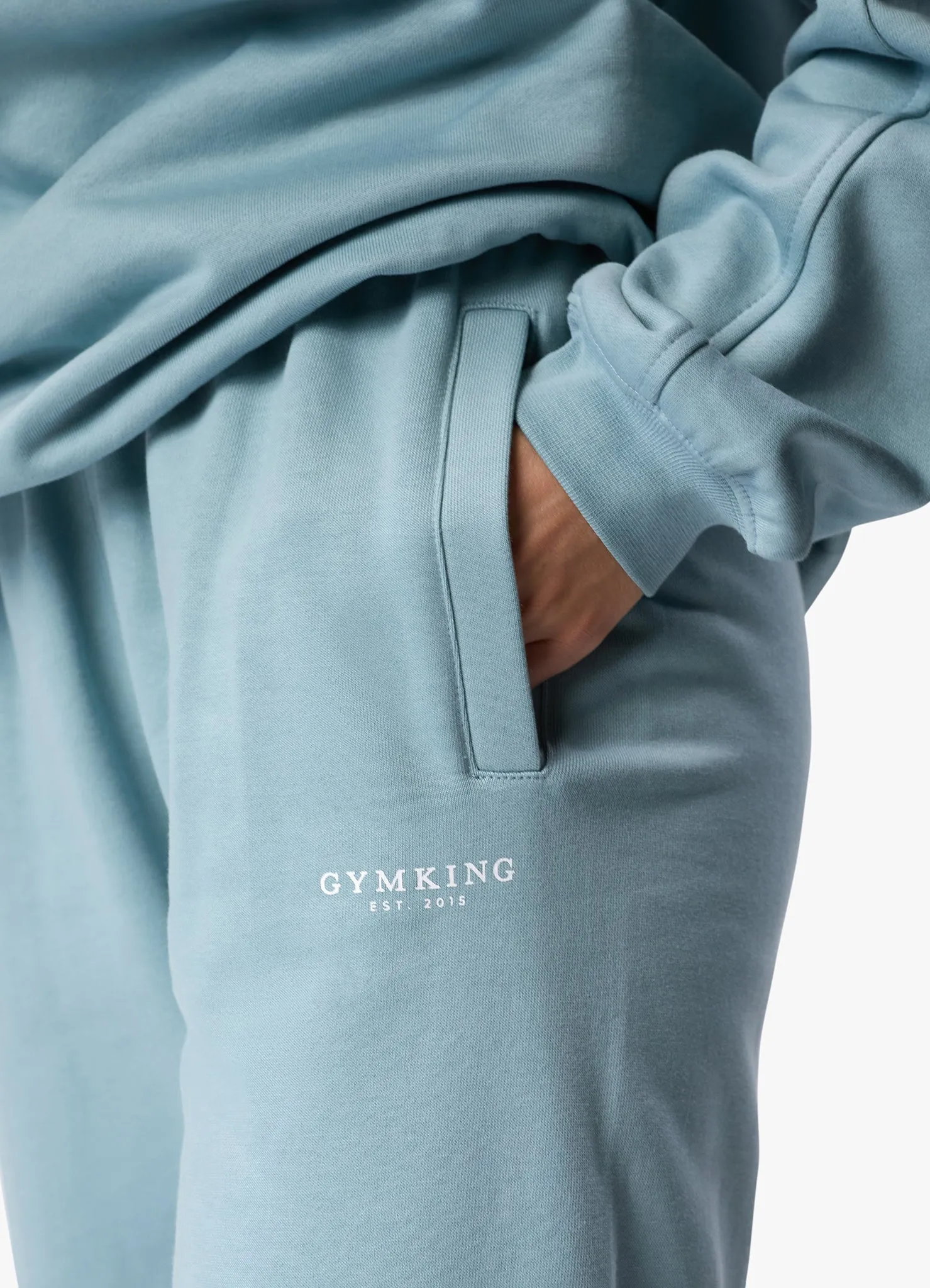 Gym King Established Relaxed Fit Jogger - Stone Blue