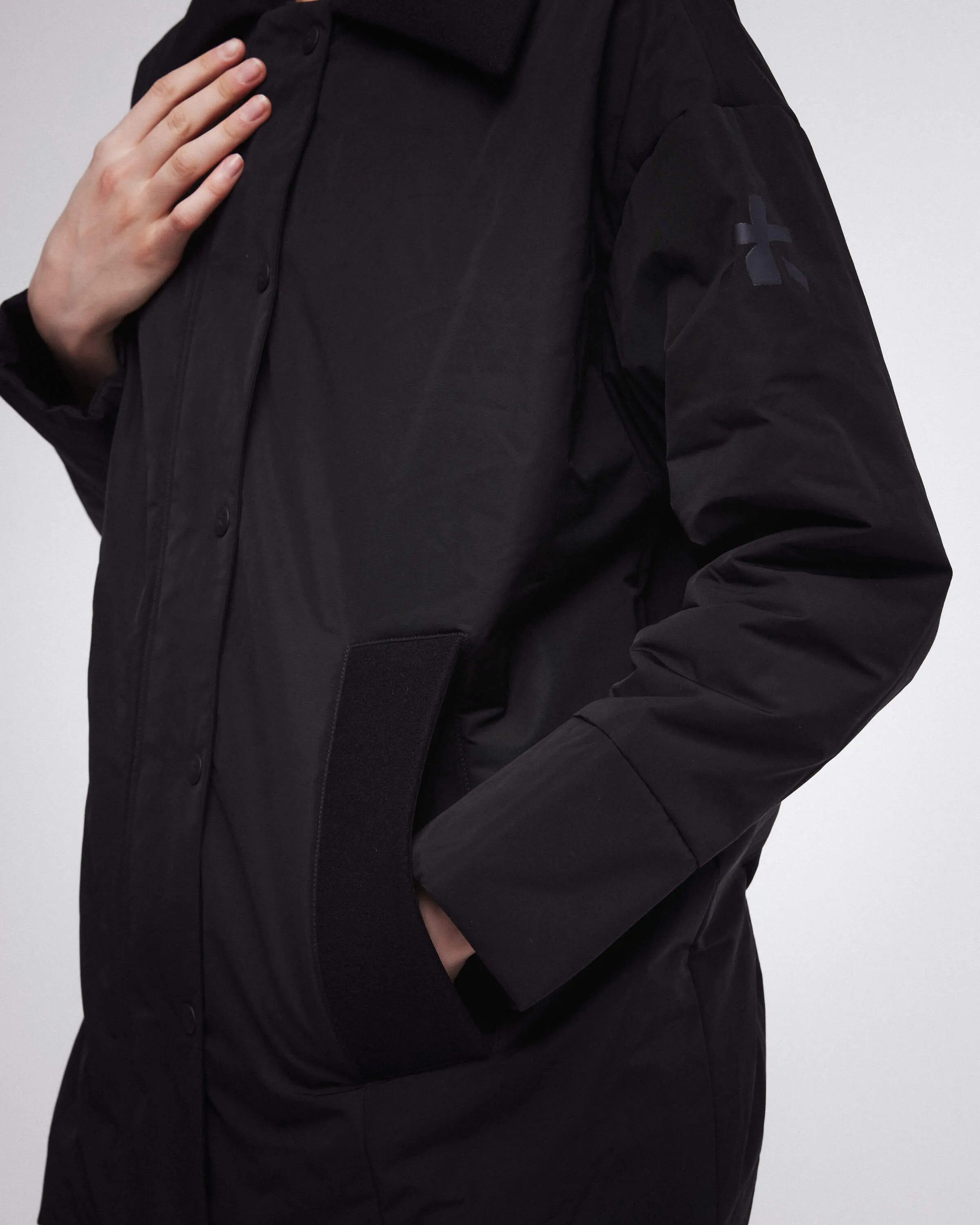 Jacket in Opaque Nylon PR414100 Black