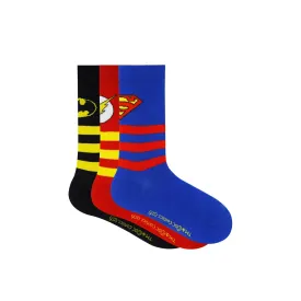 Justice League By Balenzia Crew Socks for Kids (Pack of 3 Pairs/1U)(4-6 YEARS)