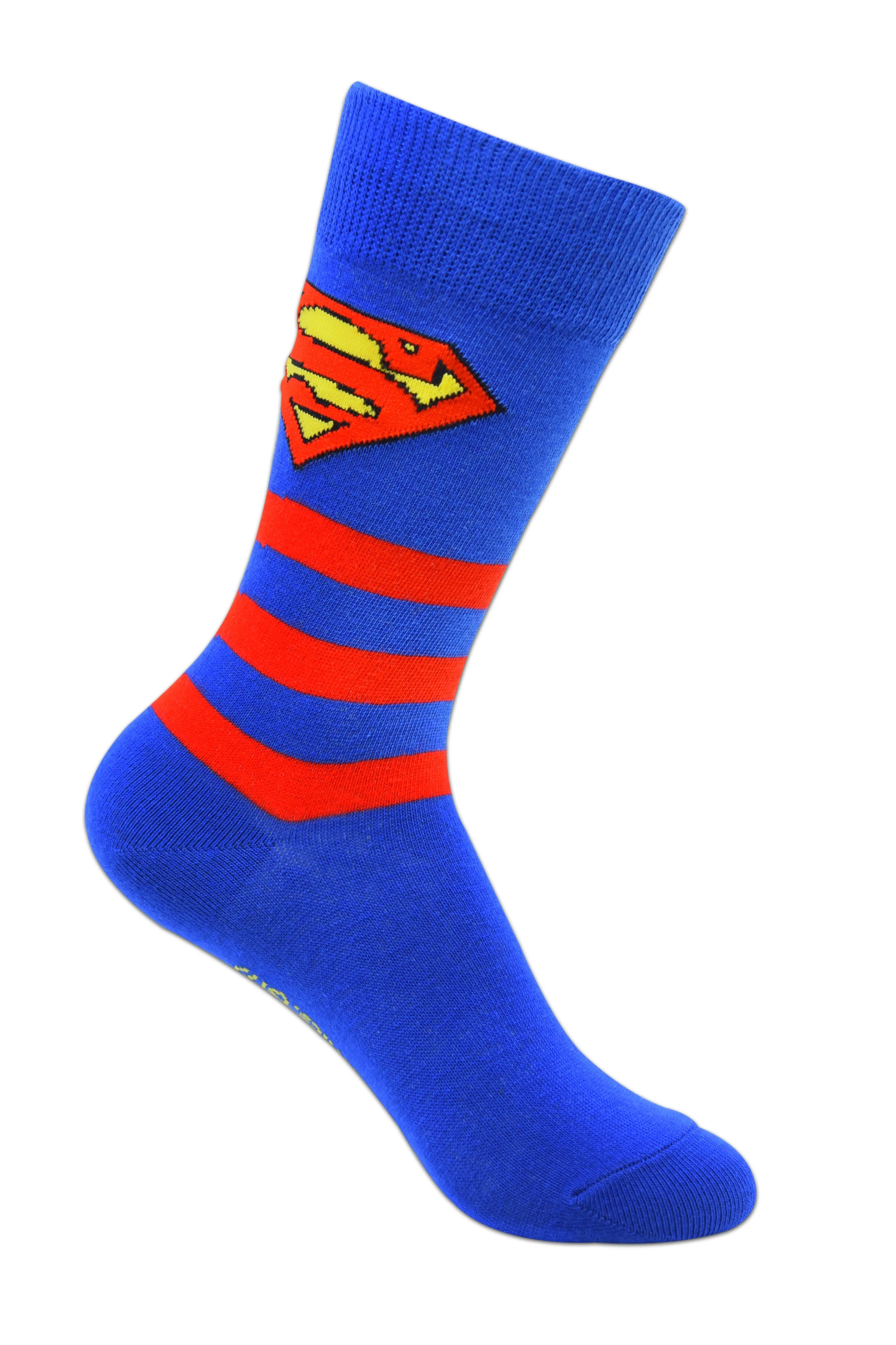 Justice League By Balenzia Crew Socks for Kids (Pack of 3 Pairs/1U)(4-6 YEARS)