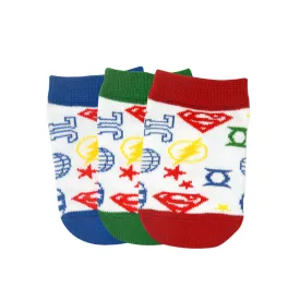 Justice League By Balenzia Low Cut Socks For Kids (Pack Of 3 Pairs/1U)(2-3 YEARS)