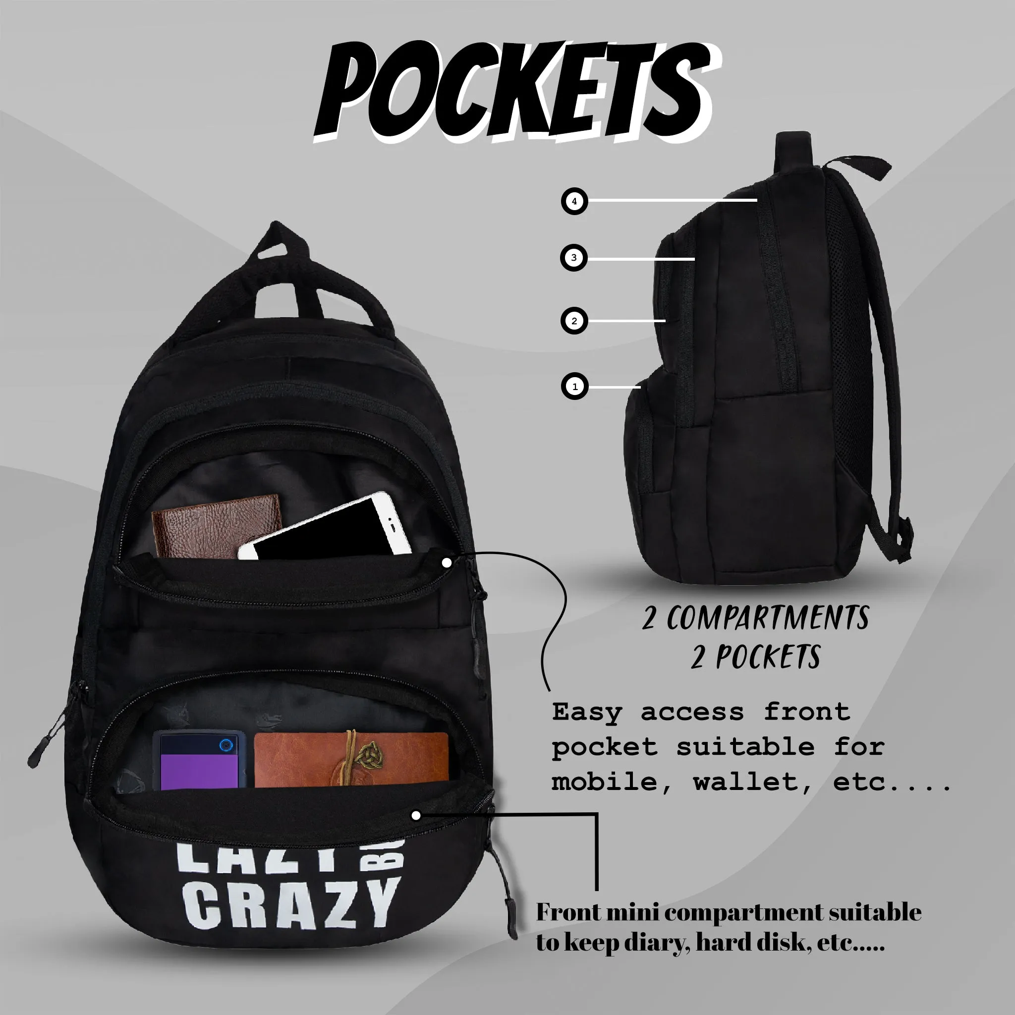 LBC 23L Black Backpack