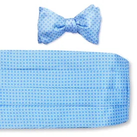 Light Blue Monroe Links Cummerbund Set - CB5212